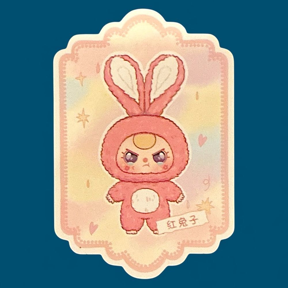 Baby Three Macaron Rabbit Stuffed Pendant - Picture 5 of 16